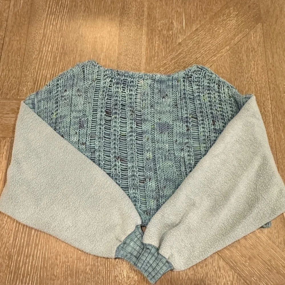 NEW FREE PEOPLE HONEY CABLE PULLOVER SIREN BLUE WOMENS SWEATER‎   SIZE XS  NWOT